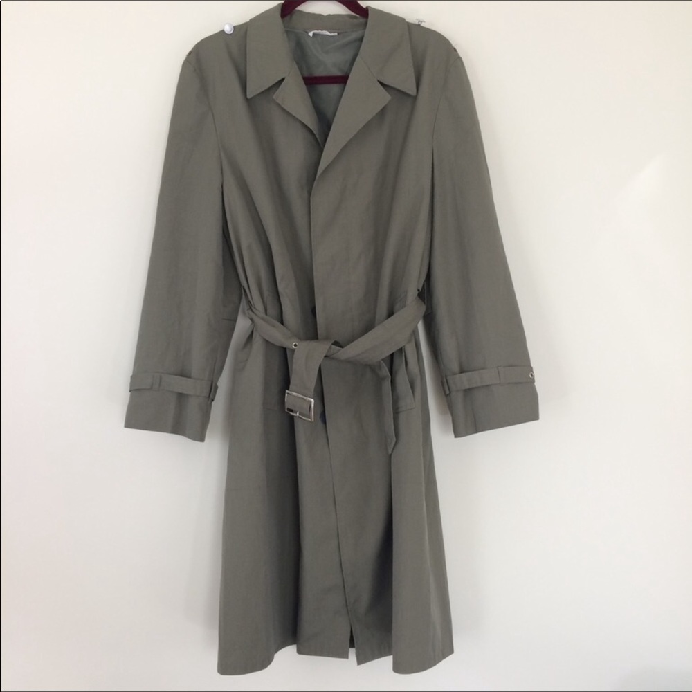 Pinko Jean trench coat Green Medium NWOT